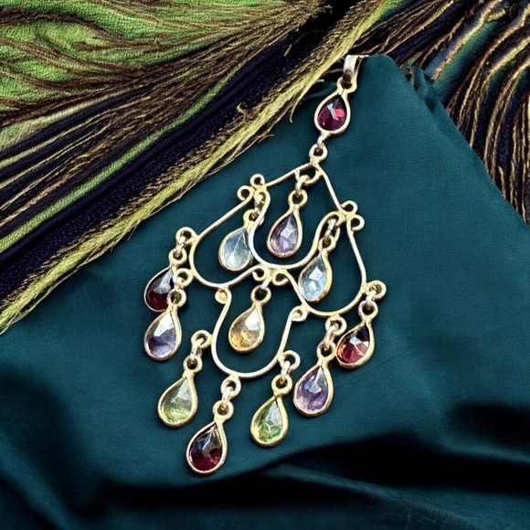 Mark W. Samara Gemstone Chandelier Necklace - Picture 2 of 5